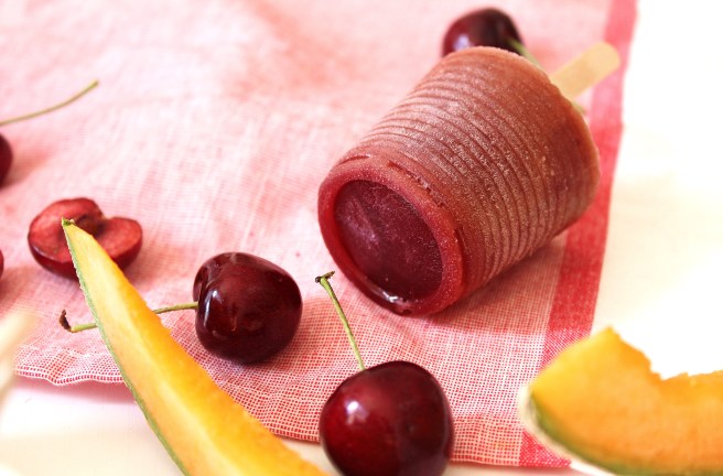 Glace à l'eau melon & cerises rapides à faire de Madamcadamia