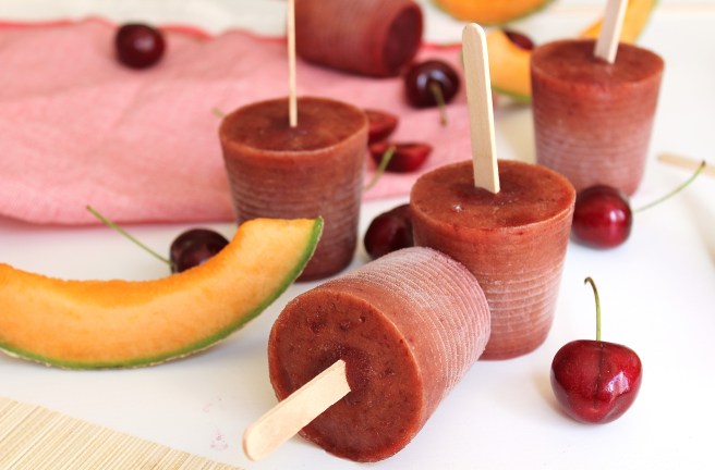 Glace à l'eau melon & cerises rapides à faire de Madamcadamia