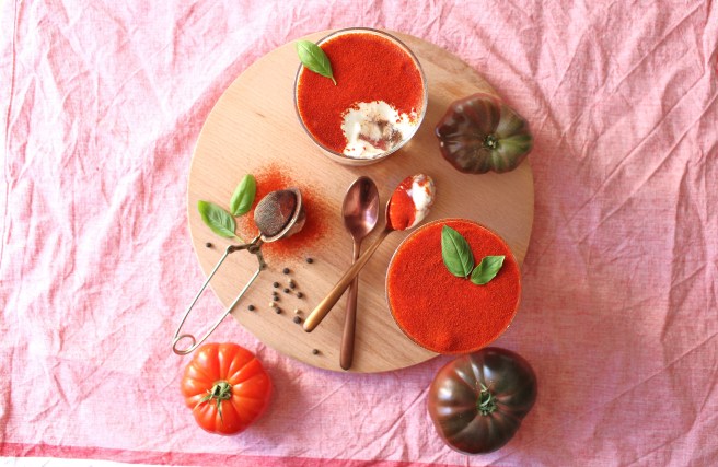 Tiramisu de tomates et mozzarella