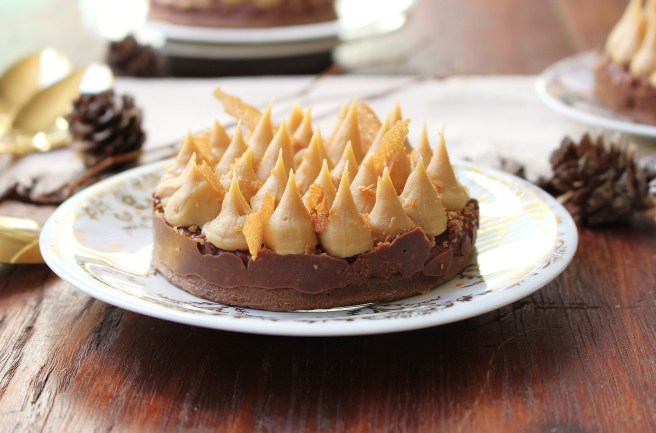 Tartelette croustillante au chocolat dulcey