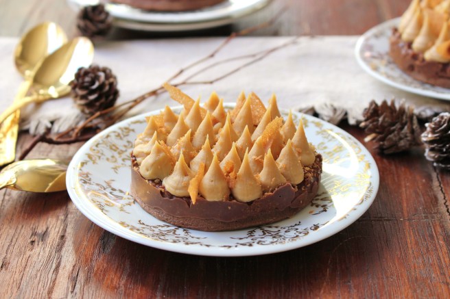 Tartelette croustillante au chocolat dulcey