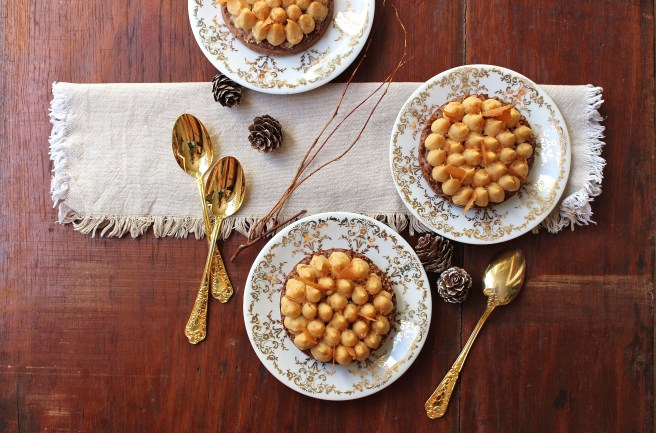 Tartelette croustillante au chocolat dulcey