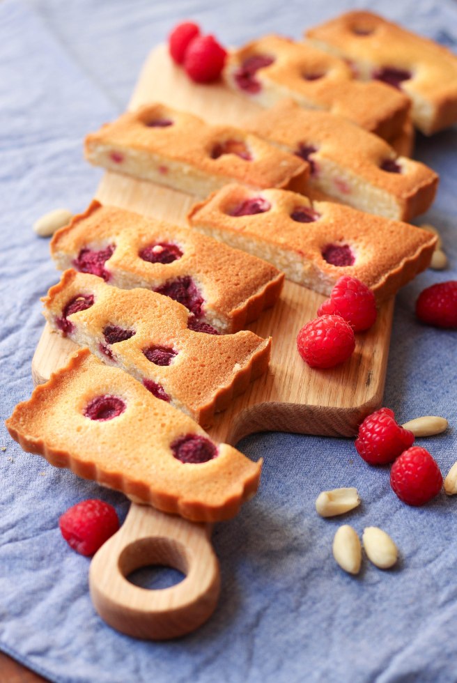 Financier géant aux framboises