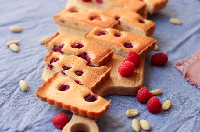 Financier géant aux framboises