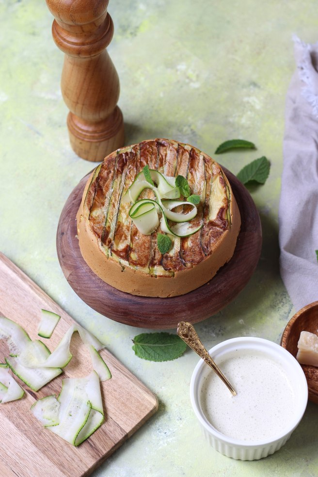 Gâteau renversé à la courgette - Upside down cake photography