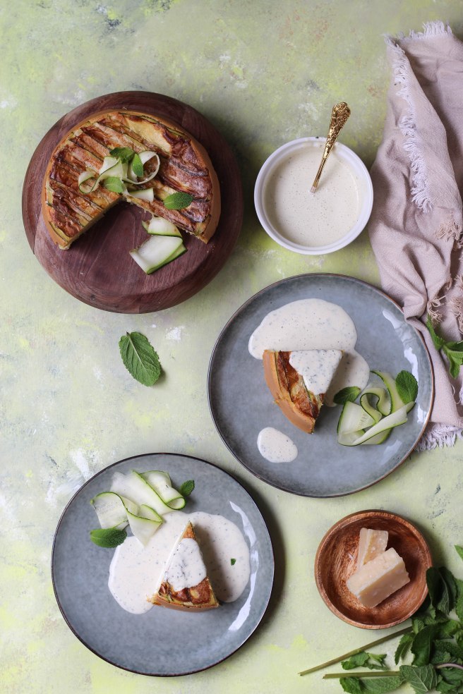 Gâteau renversé à la courgette - Upside down cake photography