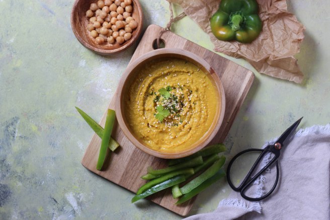 Houmous de lentilles corail - photography