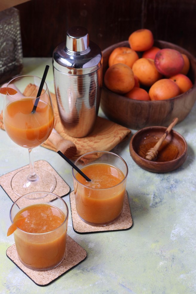 Cocktail l'abricot frappé au rhum - photography