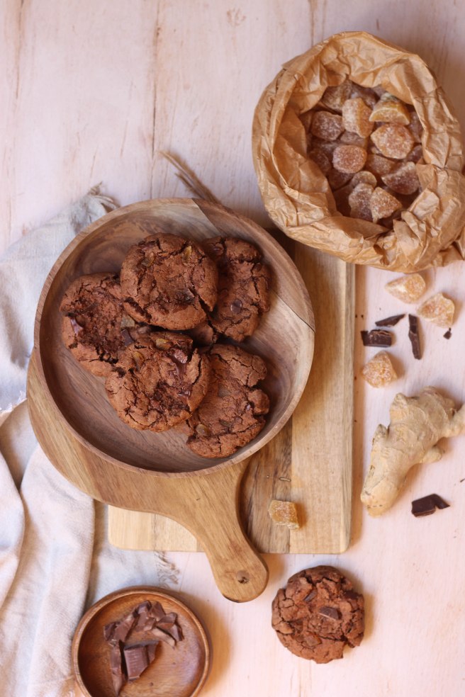 Cookies chocolat et gingembre confit - photography