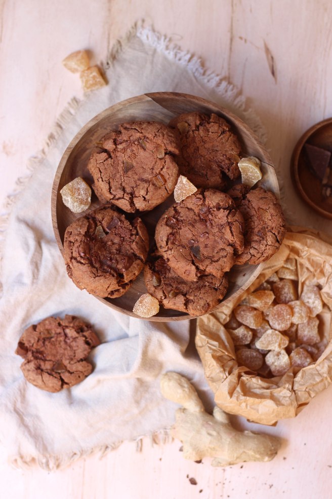 Cookies chocolat et gingembre confit - photography