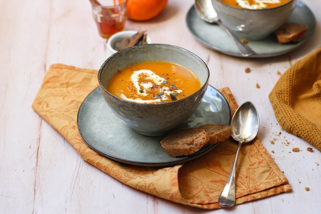 Soupe de courges au miel et épices - photography