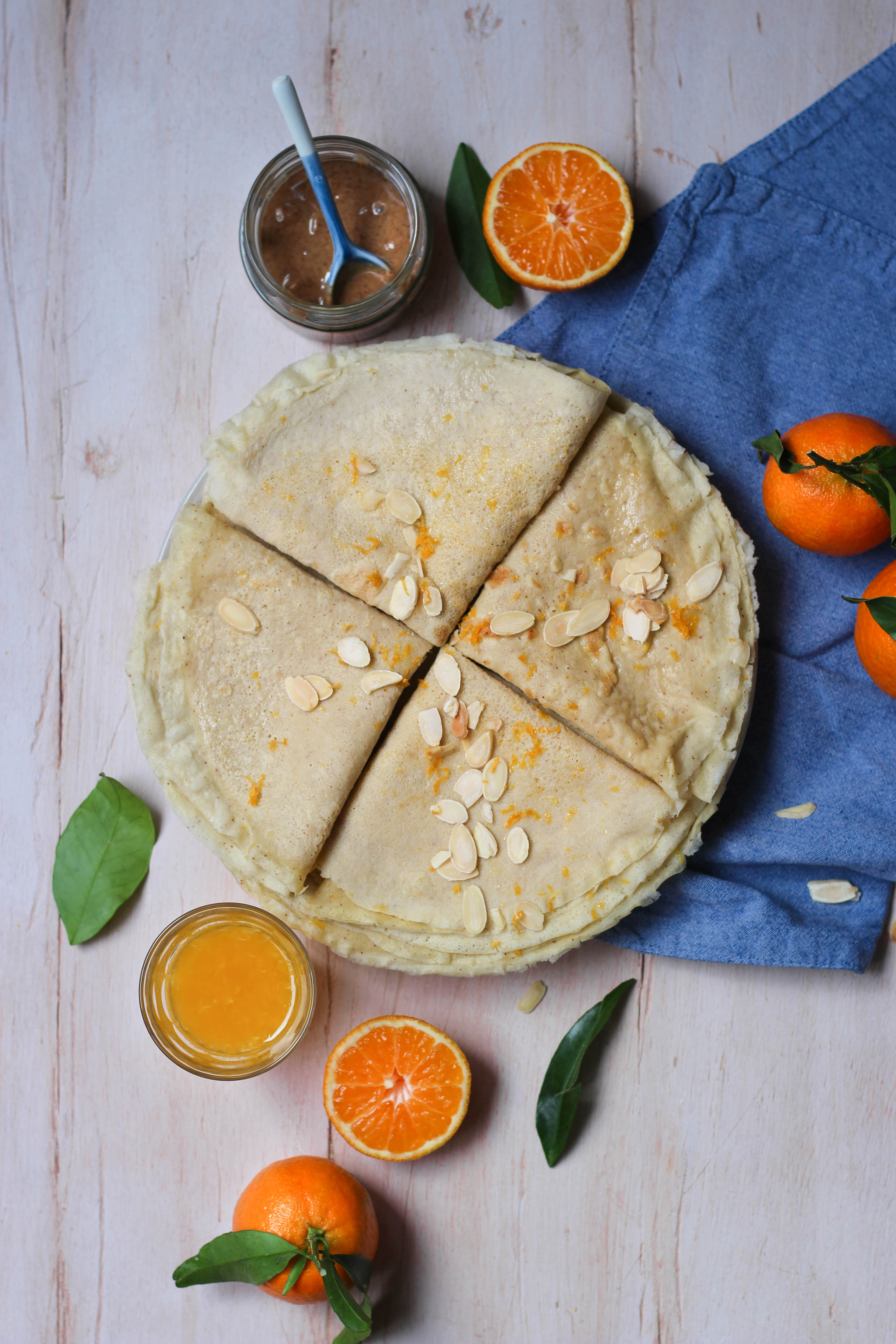 Crêpes aux amandes et sirop d'agrumes - photography