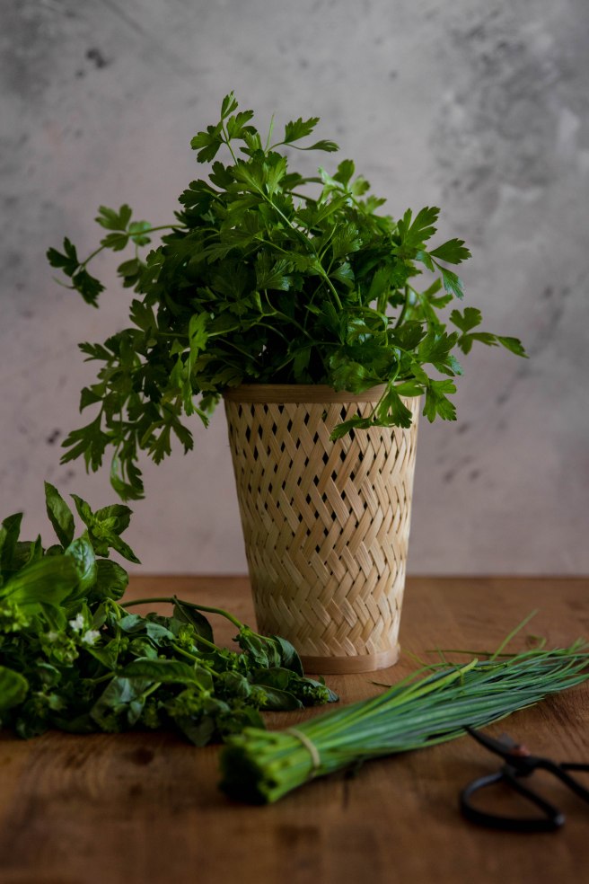 Recycler les herbes aromatiques - DIY food photography