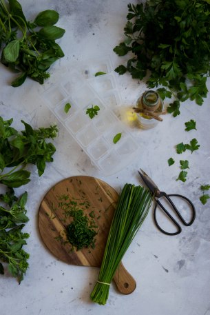 Recycler les herbes aromatiques - DIY food photography