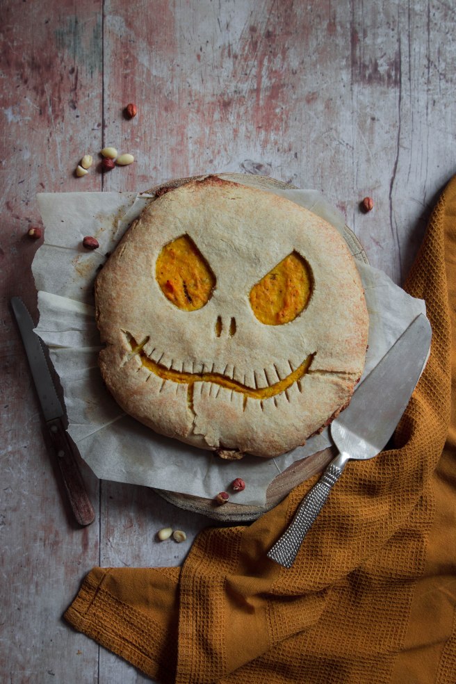 Tarte rustique au potimarron d'Halloween - Photography