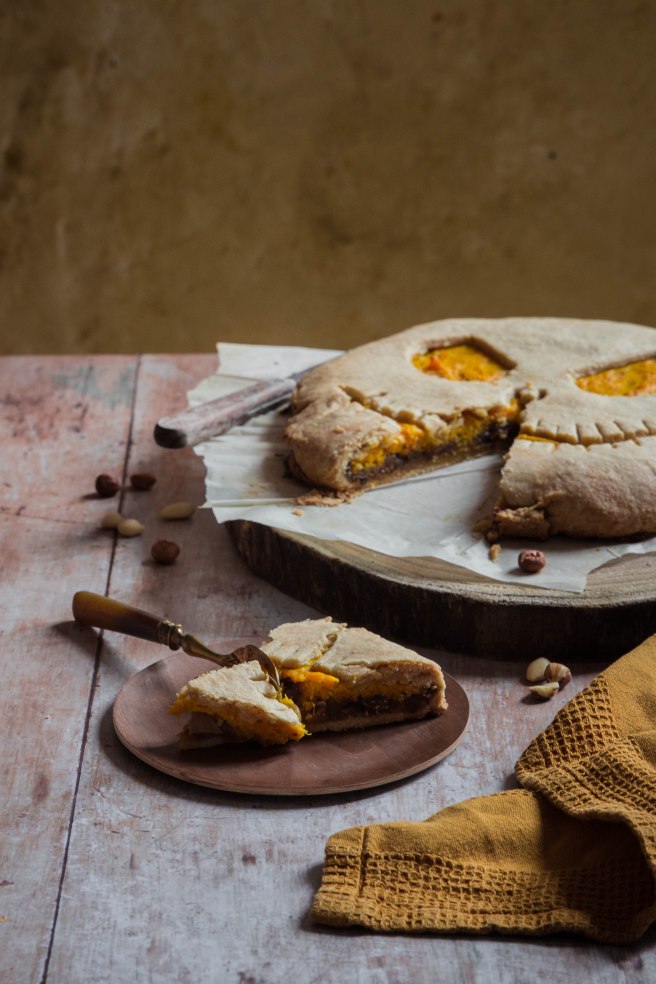 Tarte rustique au potimarron d'Halloween - Photography