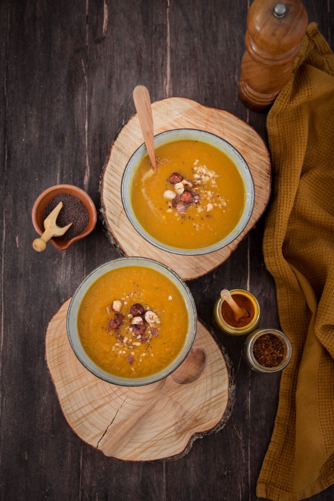 La parfaite soupe de courges d'automne - photography