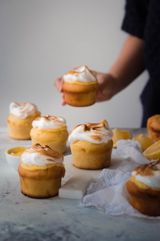 Muffins citron meringués au lemon curd - photography