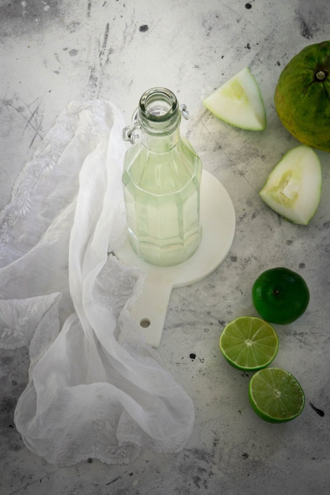 Sirop de cédrat et citron vert fait maison - photography