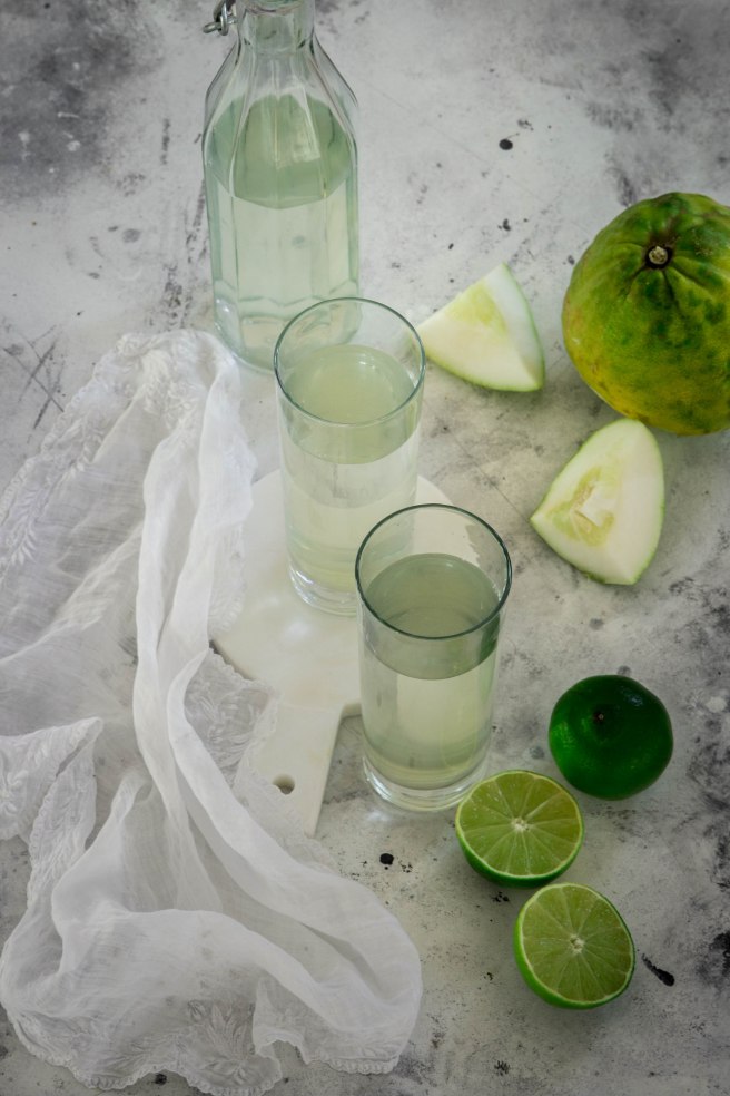Sirop de cédrat et citron vert fait maison - photography