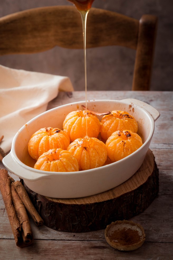 Clémentines rôties au miel d'acacia et cannelle - photography