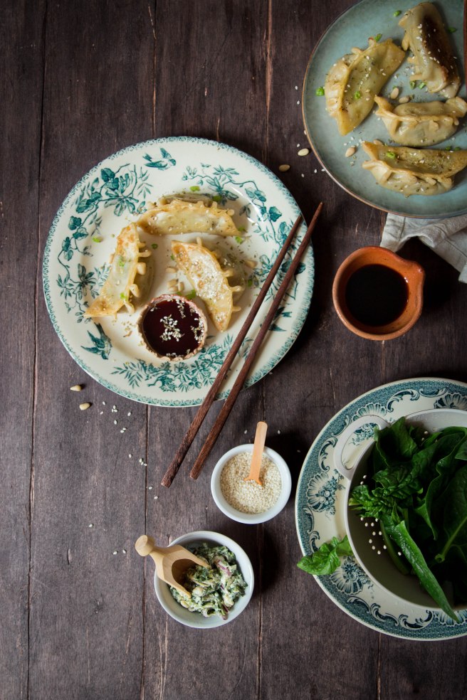 Gyozas farcis aux épinards et fromage de chèvre - photography