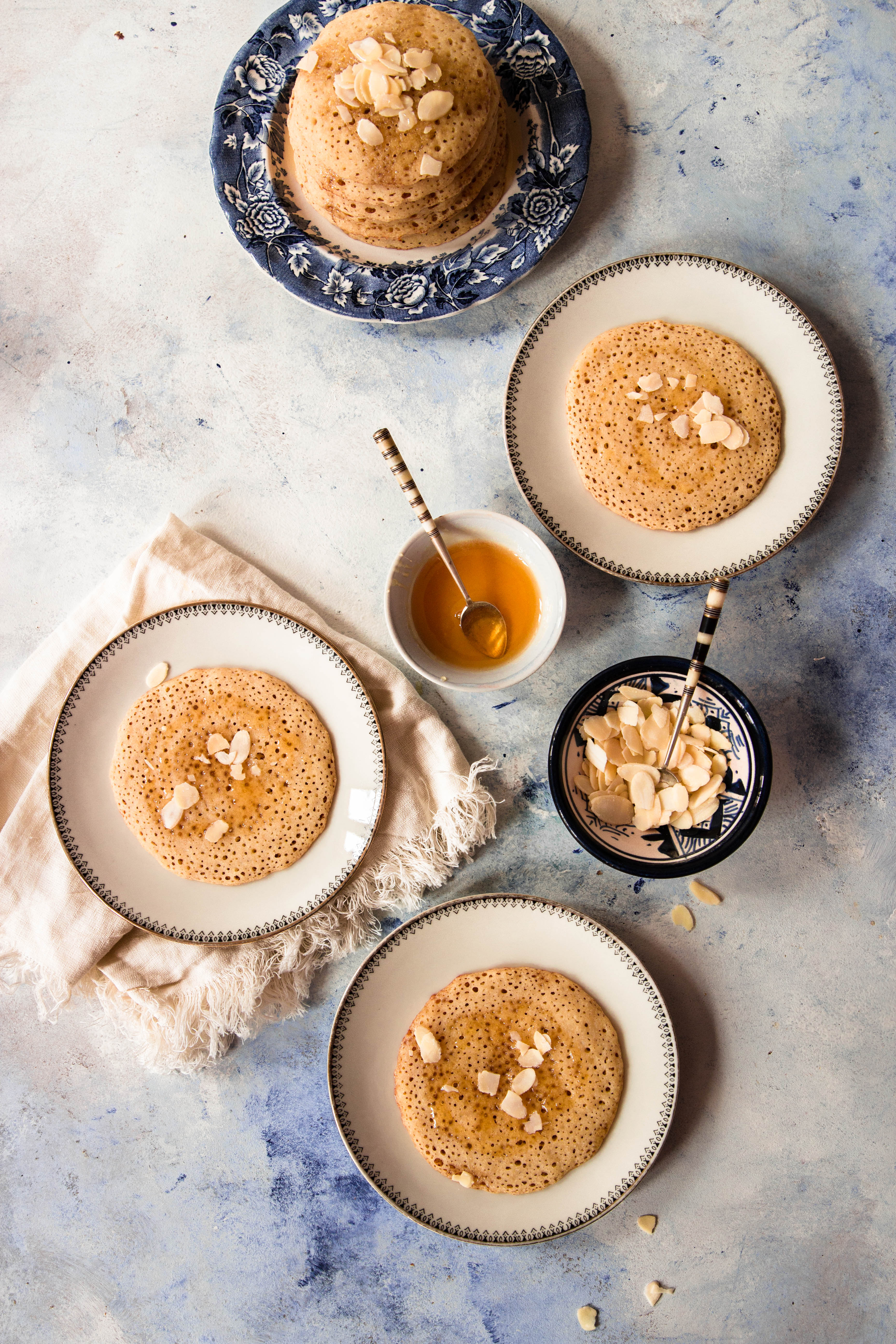 Baghrirs au miel ou crêpes mille trous - photography