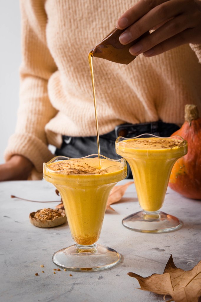 Milkshake de potimarron au sirop d'érable d'automne - photography