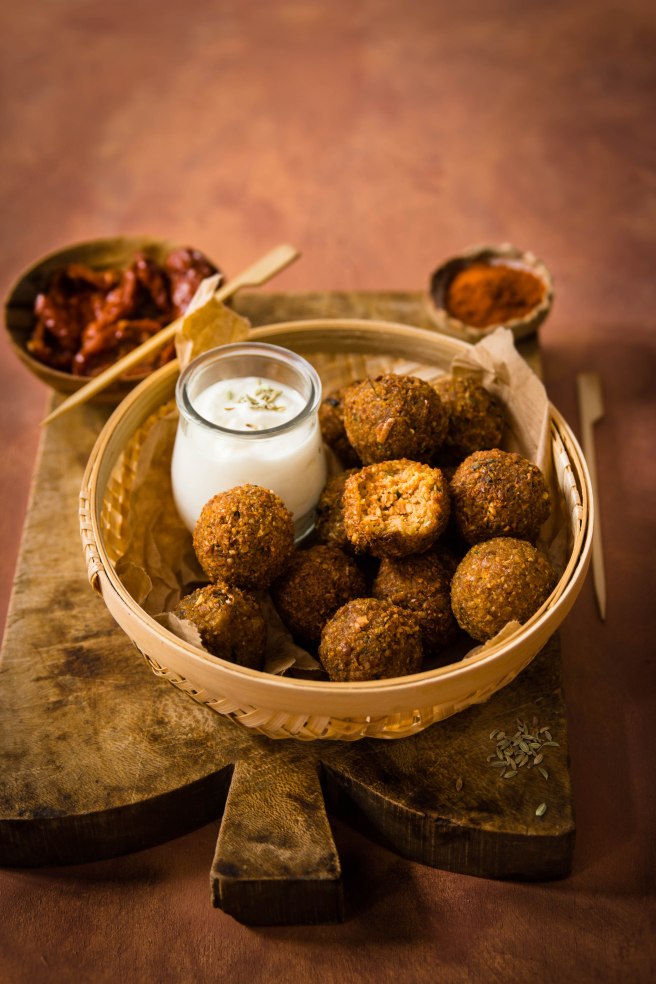 Falafels faciles au paprika et tomates séchées vegan - photography