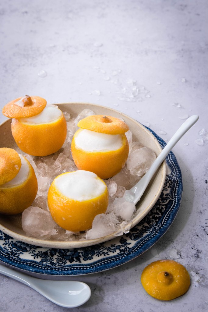 Bergamotes givrées - Frozen lemon photography