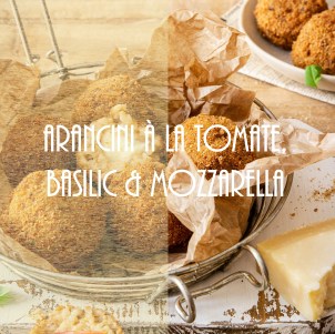 Arancini à la tomate, basilic et mozzarella - photography
