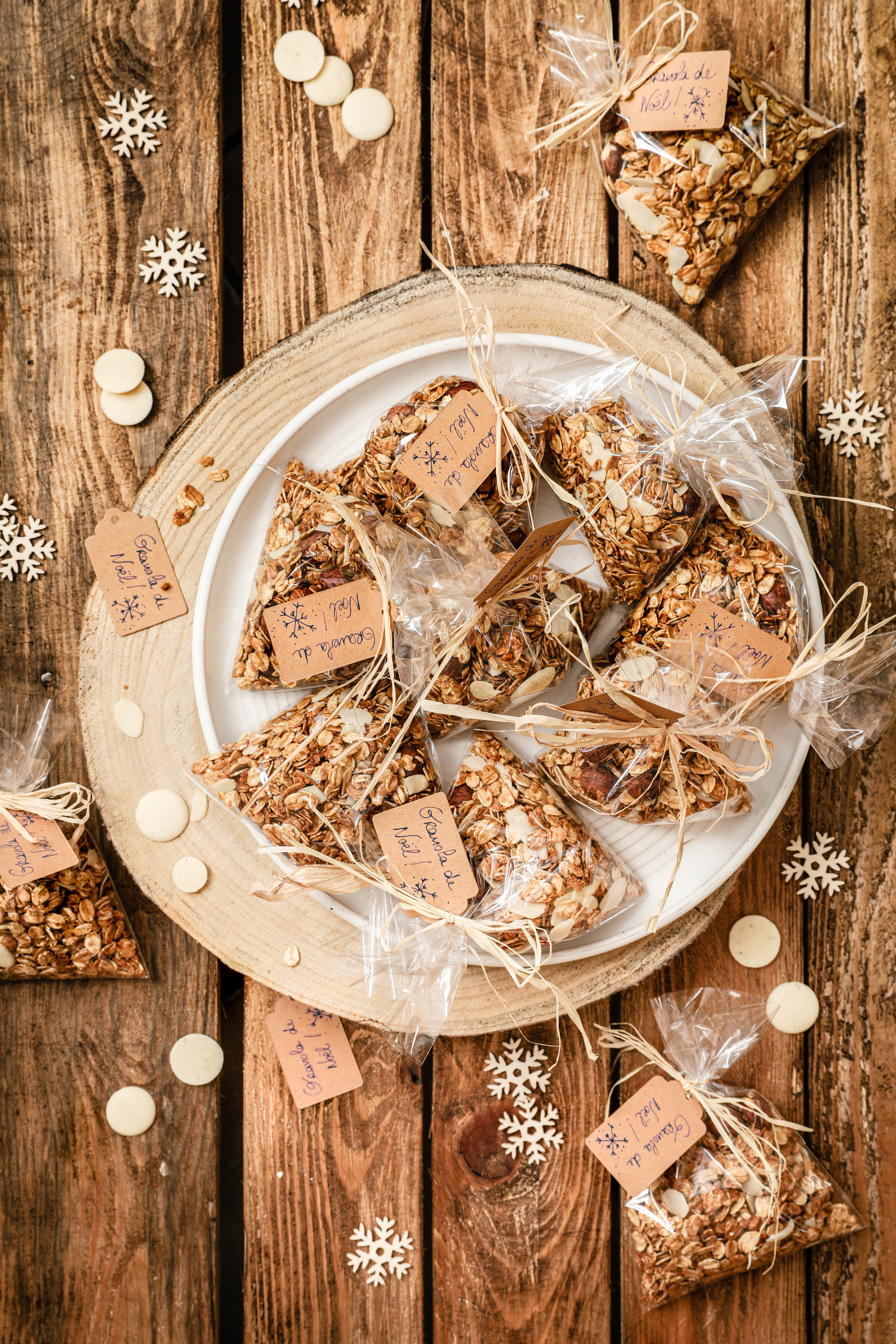 Granola noisette, chocolat blanc et cannelle à offrir - DIY de Noël photography