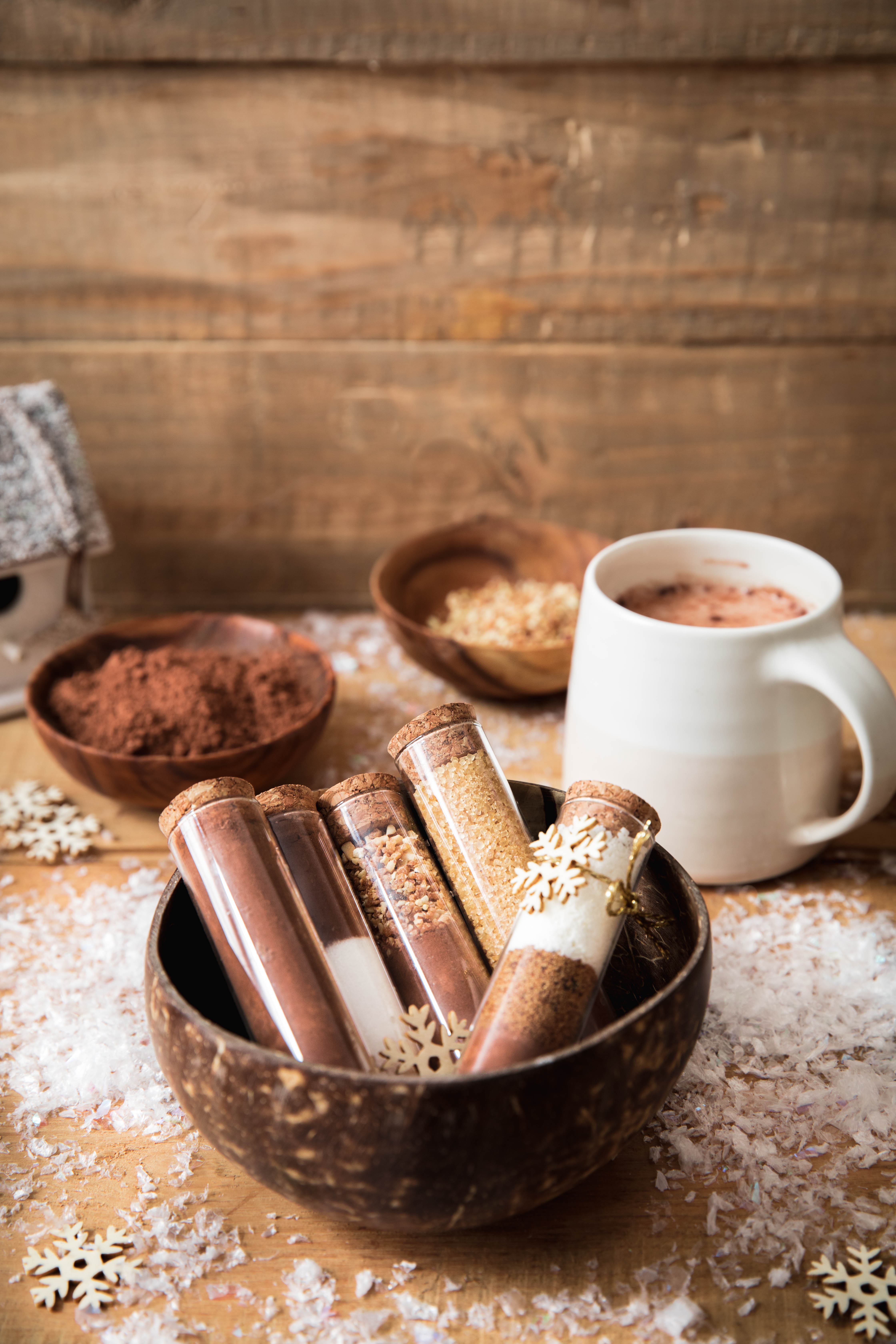 Fioles à chocolat chaud - DIY de Noël à offrir photography