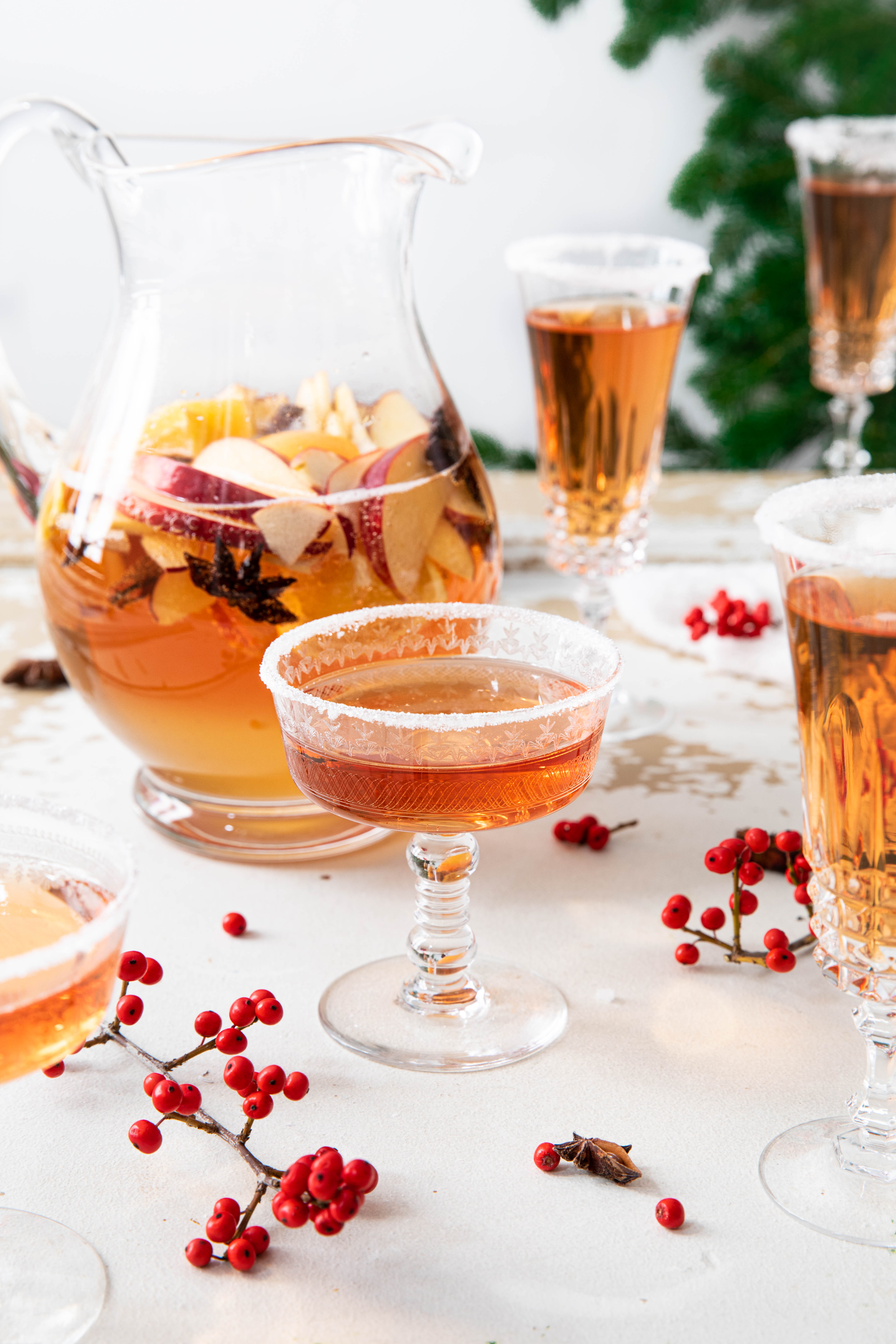 Sangria de Noël au cidre rosé et épices - photography