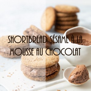 Shortbread sésame à la mousse au chocolat - photography