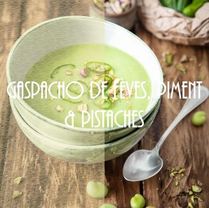 Gaspacho de fèves, piment et pistaches - photography