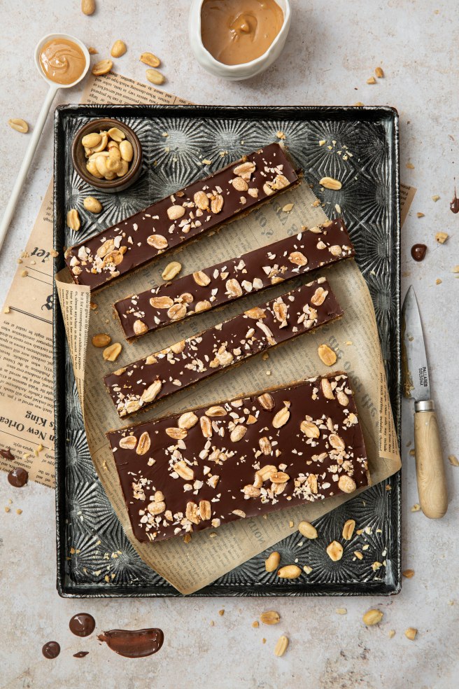 Barres chocolat et cacahuètes façon "snickers" - photography