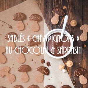 Sablés champignons au chocolat et sarrasin