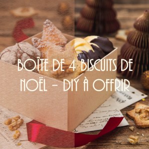 Boîte de 4 biscuits de Noël à offrir
